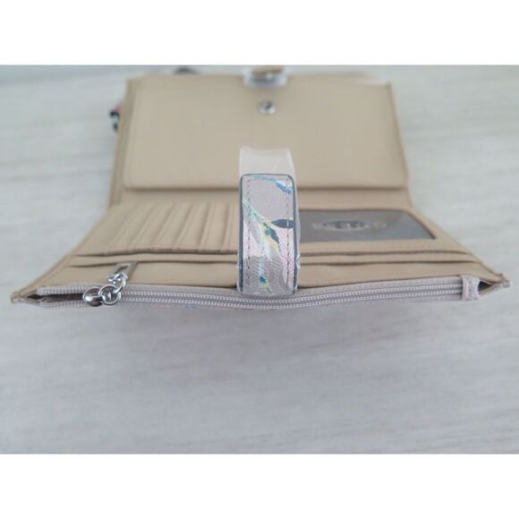 Guess FF805690 Women's Taupe Floral Radko SLG Wristlet Clutch Wallet Phone Case - Picture 10 of 12